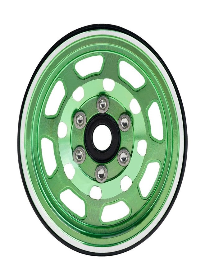 DJX RC Wheels 4PCS 1.9 Inch Beadlock RC Rims Hub Set for 1:10 RC Crawler Car Axial SCX10 SCX10 II 90046 SCX10 III TRX4 D90 12mm Hex Upgrade Accessories(Green) - Image 2